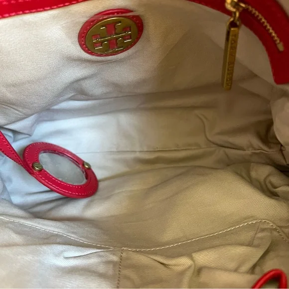 Tory Burch Edye $525 Red Leather Hobo Crossbody